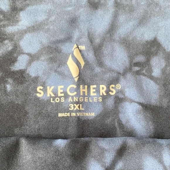 #S122- NWT Skechers Women's Blue Tie Dye 7/8 Active Leggings w/pockets- 3xl - Picture 3 of 5